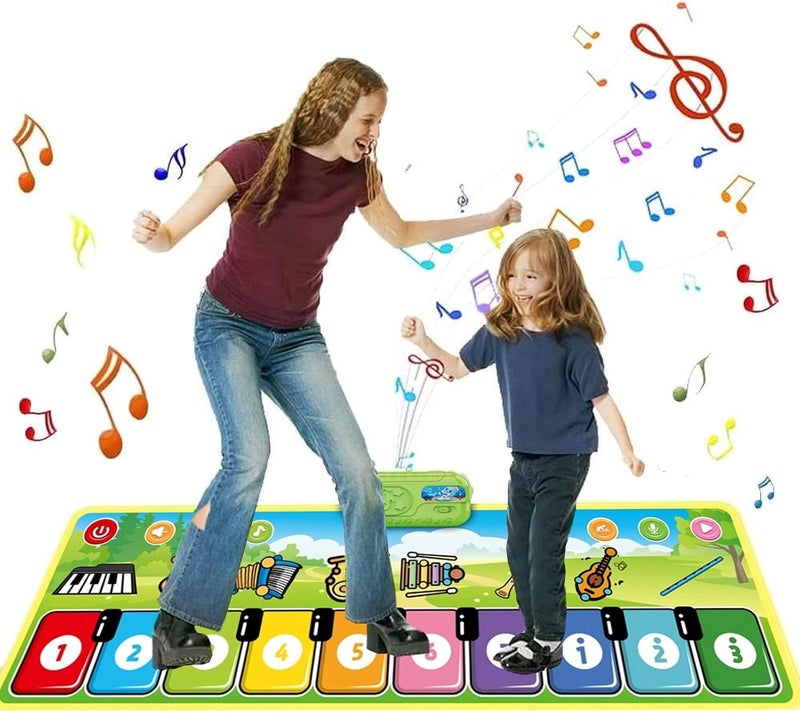 Piano Music Dance Mat, Music Mat For Kids, Children's Soft Touch Game Pad With 8 Instrument Sounds, Touch Musical Mat Gift Toys For 2 3 4 5 6 Years Old Kids Boys Girls - Image 1