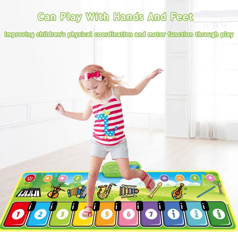 Piano Music Dance Mat, Music Mat For Kids, Children's Soft Touch Game Pad With 8 Instrument Sounds, Touch Musical Mat Gift Toys For 2 3 4 5 6 Years Old Kids Boys Girls - Image 3