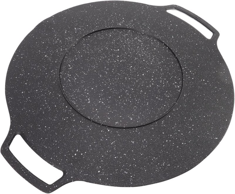Delavala Korean BBQ Plate Non Stick Grill Pan Thermal Insulation High Thermal Conductivity Round Barbecue Plate for BBQ Parties and Camping Trips - Image 3