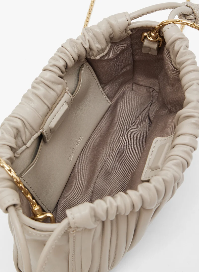 CALVIN KLEIN Casual Plisse Mini Drawstring Bag
