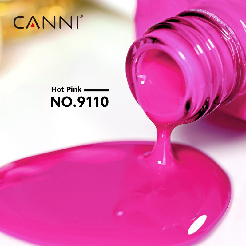 CANNI Hot Pink Gel Nail Polish, 1Pcs Neon Pink Gel Polish Pastel Bright Pink Purple Color High Gloss Soak Off U V Nail French Nail Manicure Salon DIY - Image 2
