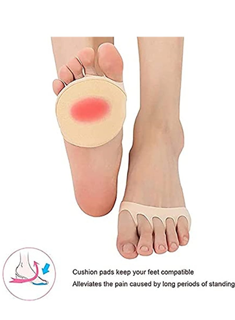 KASTWAVE Women's Toe Cover with Padding ,Toe Topper Liner No Show Half Socks ,Relief Pain for Ladies High Heels Sandals Open Heel Open Toe Half Tube Socks - Image 3