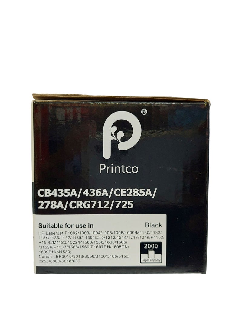 برينتكو حبر طابعة متوافق 85A / CE285A أسود يستخدم مع HP Pro P1102w M1212nf MFP P1102 P1109w M1217nfw 1102w خرطوشة حبر الطابعة (أسود ، عبوة واحدة) - Image 2