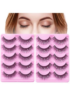 ANCIRS ANCIRS 2 Boxes(20pcs) Diamond False Eyelashes for Makeup, Natural Rhinestone Decorative Faux Mink Lashes, False Eye Lashes for Valentines Halloween New Year Cosplay Party Stage Decor  - Image 1