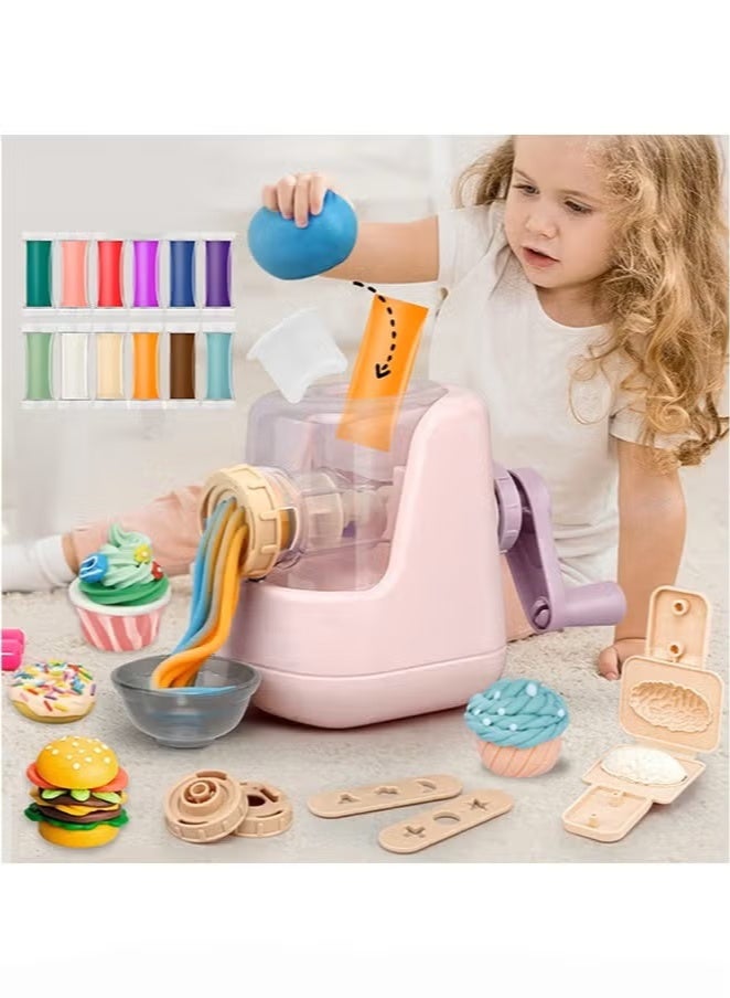 Playdough Set for Toddlers, Playdough Tools, Playdough Noodle Toy with 28 PCS Play Dough Accessories and Play Clay Sets with 12 Colors Dough for Boys and Girls Birthday Gift - Image 5