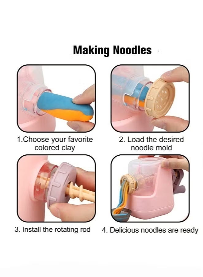 Playdough Set for Toddlers, Playdough Tools, Playdough Noodle Toy with 28 PCS Play Dough Accessories and Play Clay Sets with 12 Colors Dough for Boys and Girls Birthday Gift - Image 4