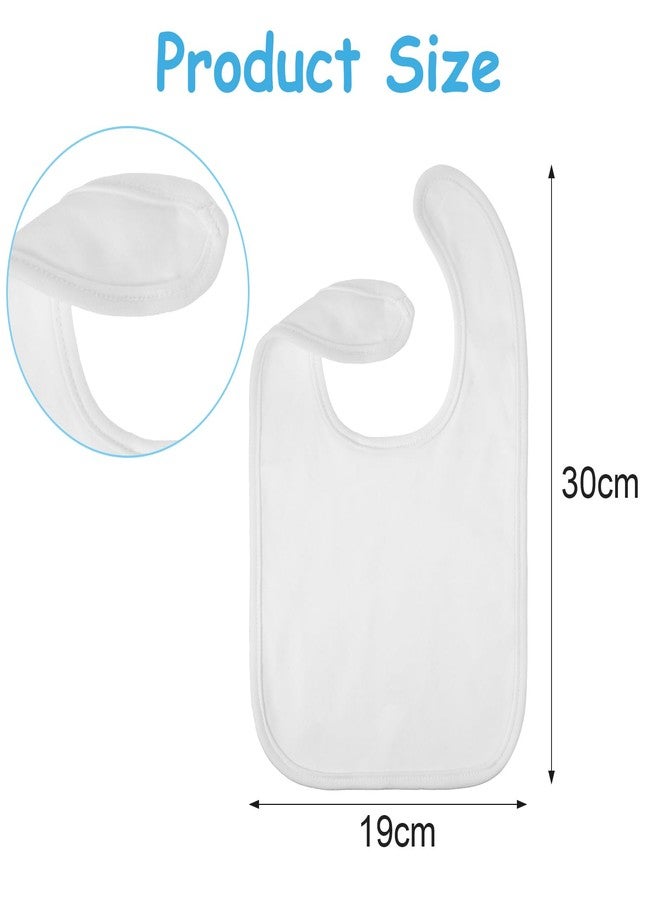 Silicherry 12 Pcs Unisex Cotton White Baby Short Sleeve Bodysuits Drool Bibs Set DIY Blank Newborn Clothes for Girl Boy Baby Shower, 0-3 Months - Image 4