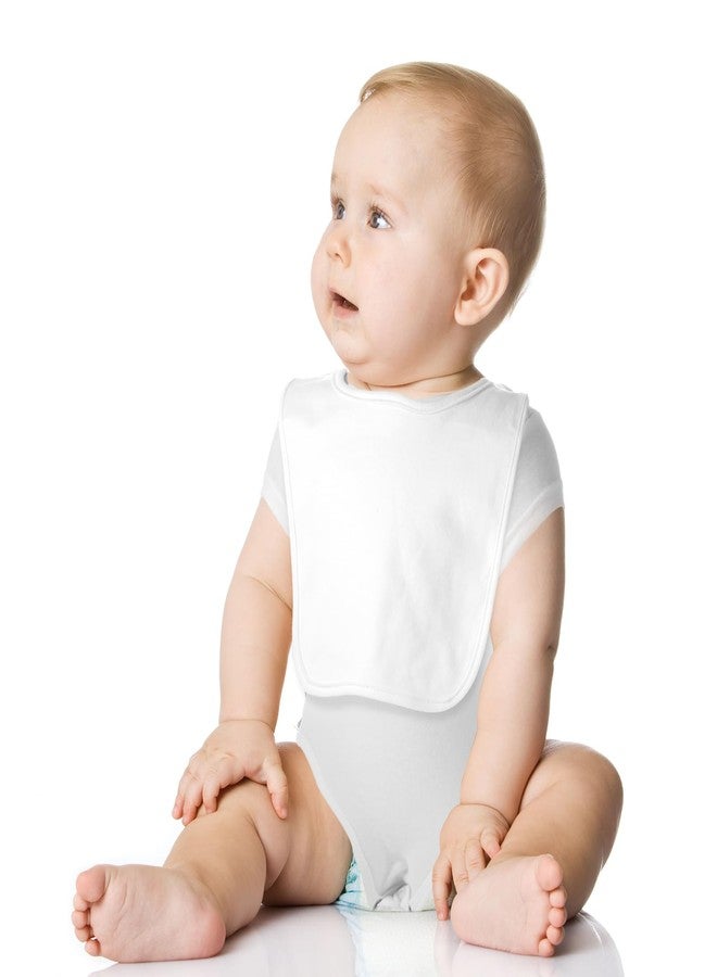 Silicherry 12 Pcs Unisex Cotton White Baby Short Sleeve Bodysuits Drool Bibs Set DIY Blank Newborn Clothes for Girl Boy Baby Shower, 0-3 Months - Image 5
