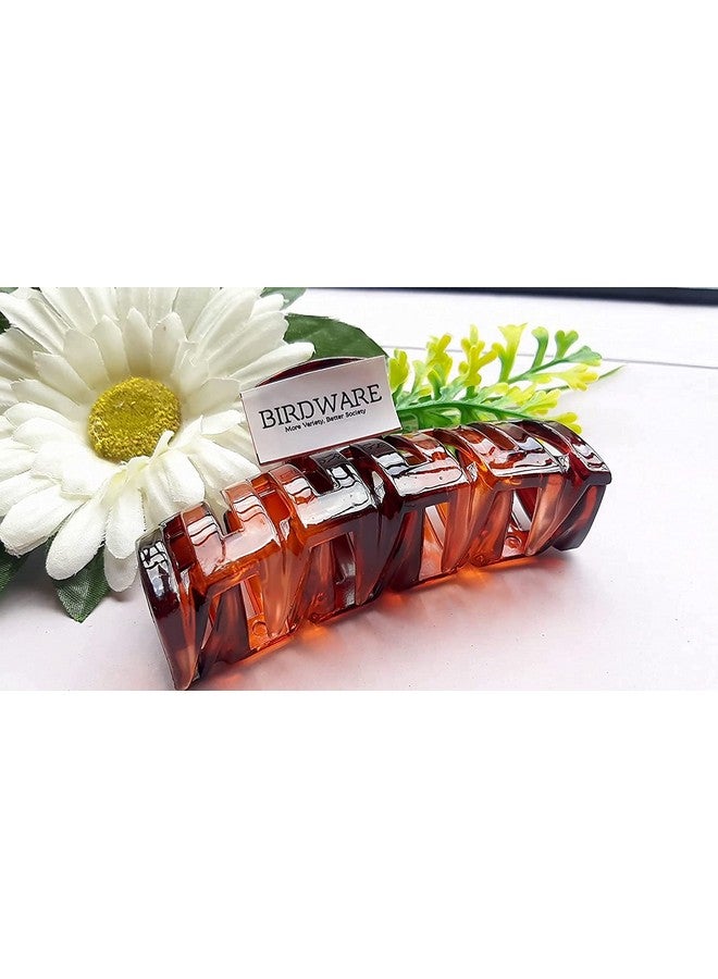 بيردوير مشبك شعر مستطيل الشكل كبير الحجم من مادة الأكريليك متعددة الألوان على شكل فراشة حجرية للنساء (عبوة من قطعتين، أسود وصدفي) | مشابك شعر | مخالب شعر - Image 3