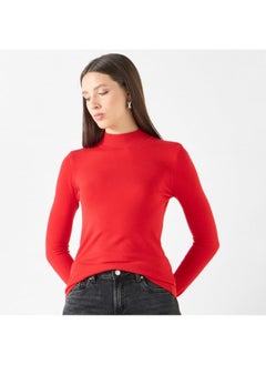 2Xtremz 2Xtremz Ribbed Funnel Neck Sweater with Long Sleeves  - Image 3