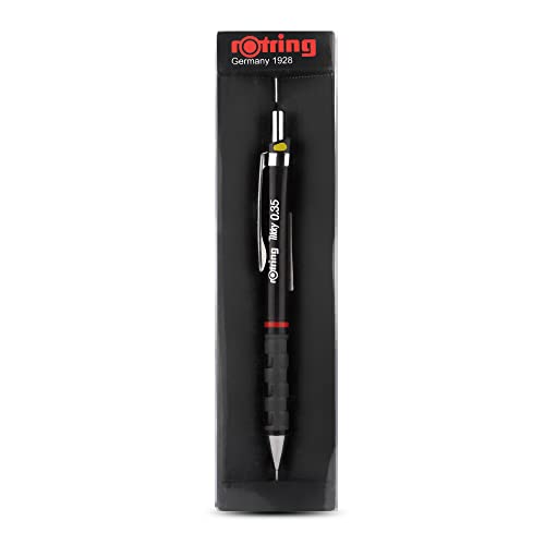 rotring Tikky Mechanical Pencil,HB 0.35mm Lead, Black Plastic Body, Triangular Barrel Pencil - Image 3