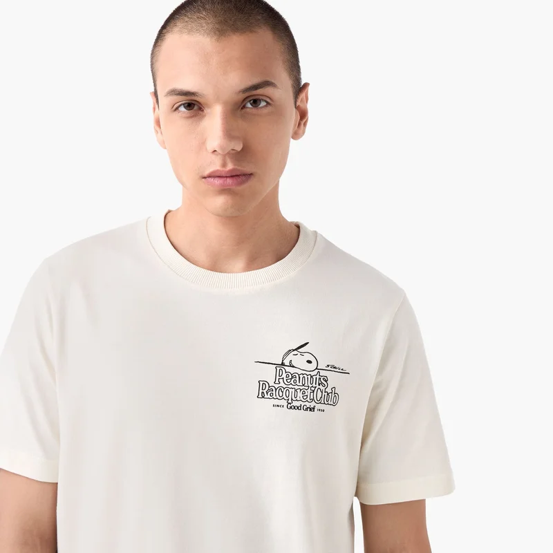 سبلاش فيڤ تيشيرت بطبعة الفول السوداني بياقة دائرية