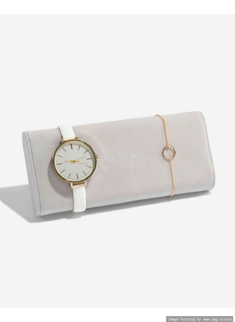 Stackers Stackers Grey Velvet Watch & Bracelet Pad  - Image 4