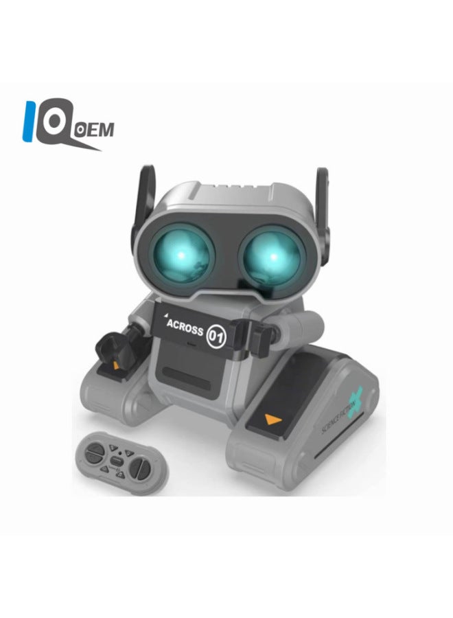 IQ0EM 2.4g Mini Robot Smart Remote Control Robot Tray Headset Music Boy Toy Cross Border-Colour:Mini Remote Control Robot Gray - Image 2