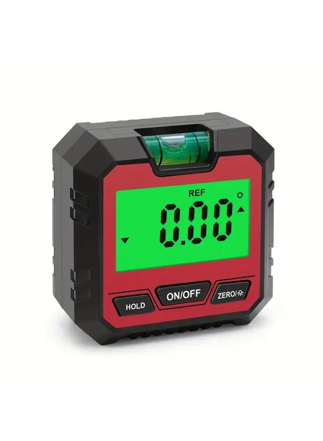 Red Digital Angle Finder Magnetic Base Zero Range LCD Inclinometer High Resolution - Image 1