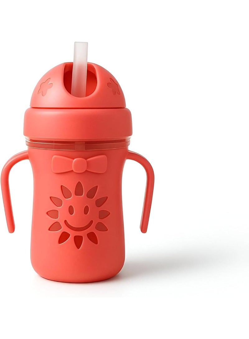 300ml Children’s Water Bottle – BPA-Free Toddler Bottle with Straw and Dual Handles, Leakproof and Shatter-Resistant, Travel & Outdoor Use - Image 1
