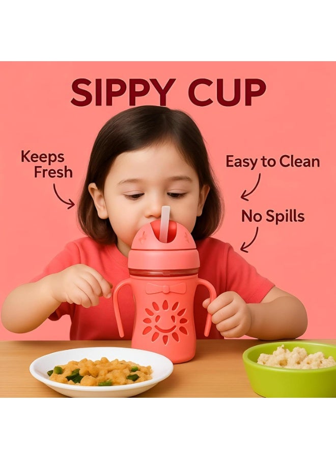 300ml Children’s Water Bottle – BPA-Free Toddler Bottle with Straw and Dual Handles, Leakproof and Shatter-Resistant, Travel & Outdoor Use - Image 2
