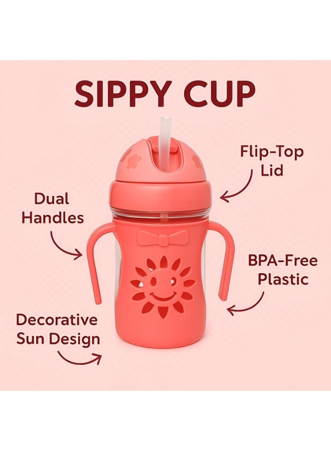 300ml Children’s Water Bottle – BPA-Free Toddler Bottle with Straw and Dual Handles, Leakproof and Shatter-Resistant, Travel & Outdoor Use - Image 3