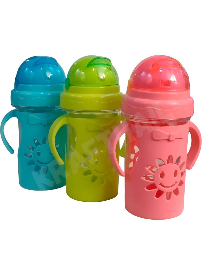 300ml Children’s Water Bottle – BPA-Free Toddler Bottle with Straw and Dual Handles, Leakproof and Shatter-Resistant, Travel & Outdoor Use - Image 4