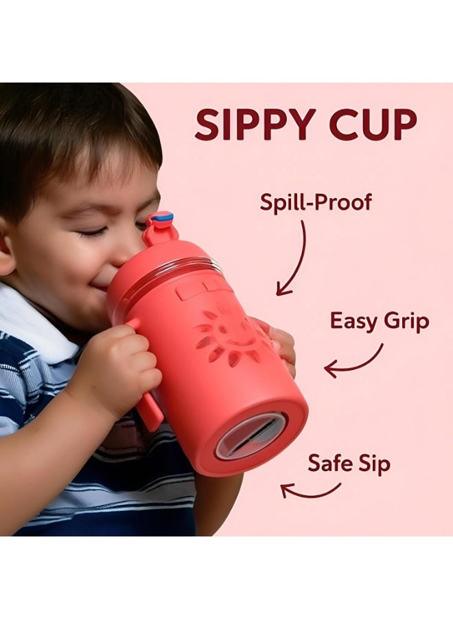 300ml Children’s Water Bottle – BPA-Free Toddler Bottle with Straw and Dual Handles, Leakproof and Shatter-Resistant, Travel & Outdoor Use - Image 5