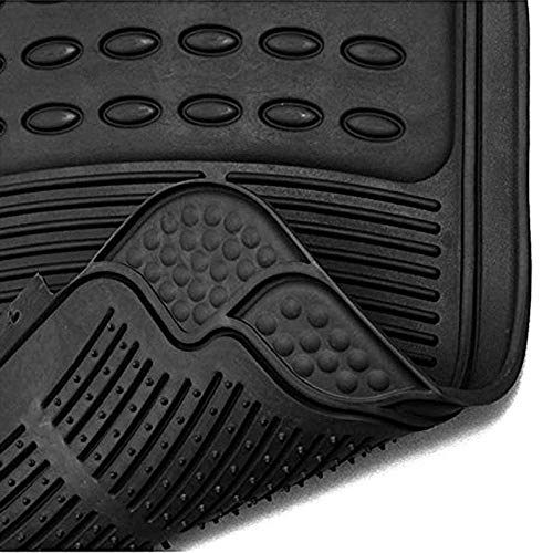 Autokaar All Weather Rubber Car Floor Mat, Anti Skid PVC Car Foot Mat for Maruti Alto K10 (Set of 5, Black) Washable - Image 4