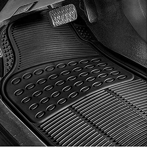 Autokaar All Weather Rubber Car Floor Mat, Anti Skid PVC Car Foot Mat for Maruti Alto K10 (Set of 5, Black) Washable - Image 2
