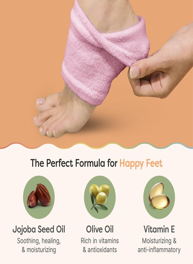 ZenToes Moisturizing Fuzzy Sleep Socks with Vitamin E, Olive Oil and Jojoba Seed Oil to Soften and Hydrate Dry Cracked Heels (Regular, Blue and Pink) - Image 4