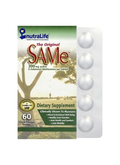 Nutralife NutraLife, The Original SAMe™, 400 mg, 60 Enteric Coated Tablets (200 mg per Tablet)  - Image 1