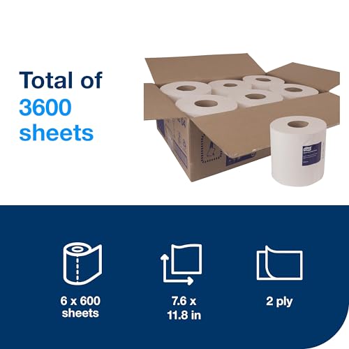 Tork Soft Centerfeed Hand Towel White M2 High Absorbency 6 x 600 Sheets 121204 - Image 3