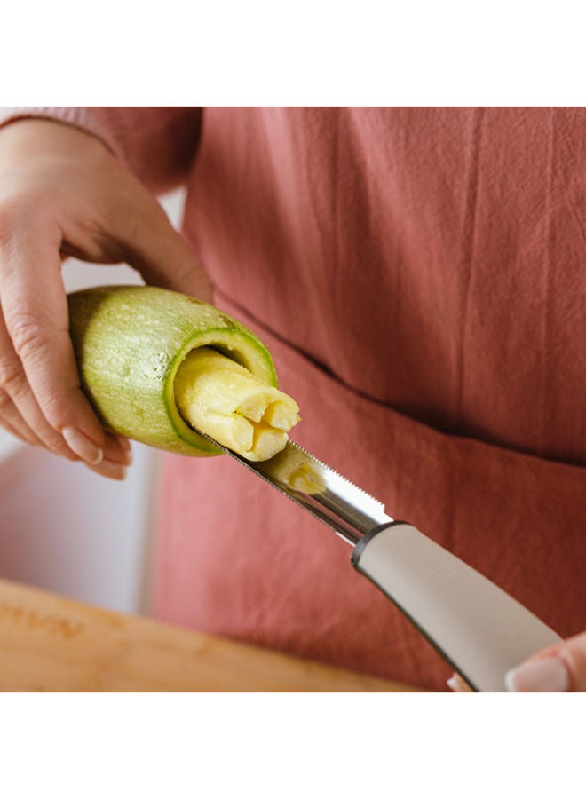 NAVA Stainless Steel Zucchini Corer "Misty" -Beige - Image 2