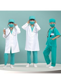 Dominy Doctor Costume for Kids,Children's doctor experimental costume set, male and female children's laboratory costumes, and doctor scientist cosplay costumes suitable for children aged 3-12  - Image 5
