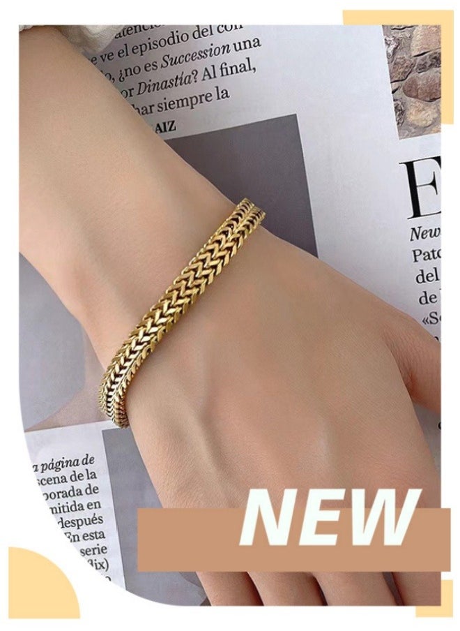 ILovhaprty 5mm Mesh Link Chain Bracelet for Women,French retro watch strap jewelry gift  - Image 1
