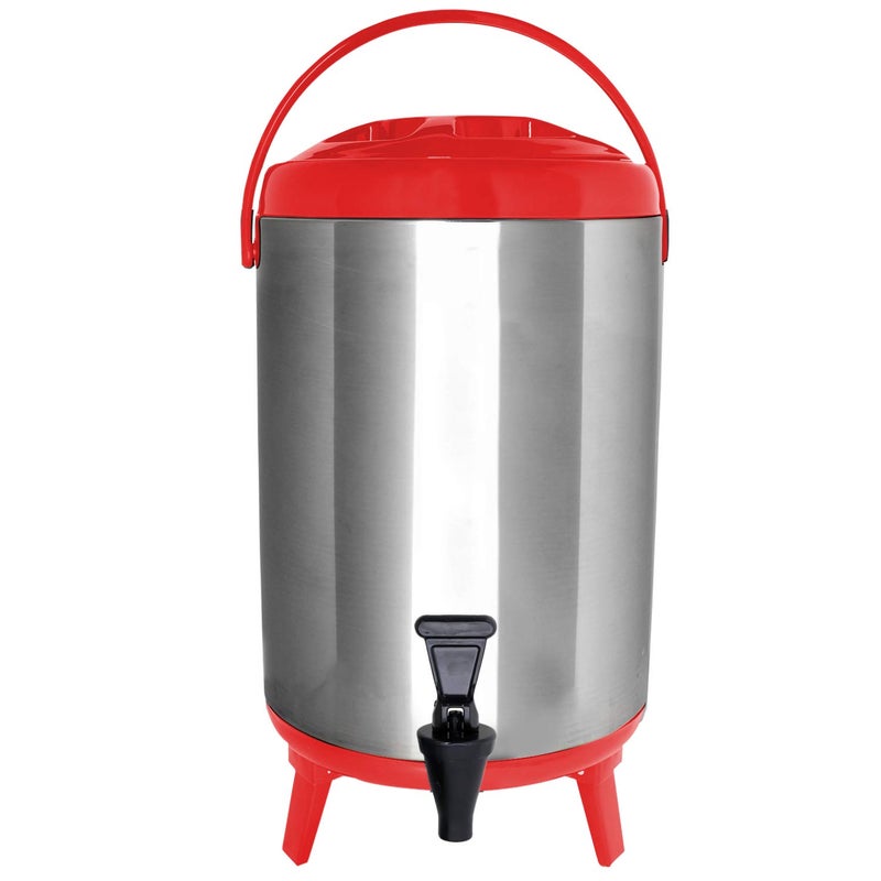 Vollum Stainless Steel Insulated Beverage Dispenser Insulated Thermal Hot and Cold Coffee Carafe 12 Liter Drink Dispenser with Spigot for Hot Water Tea Coffee Cold Milk Juice More BLACK
