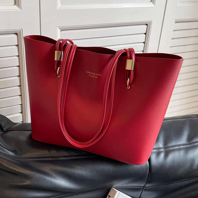 Red Bag Women'S High-End Sense Shoulder Large Capacity Wedding Bag Popular Tote Bag Wedding Bride Bag - Image 2