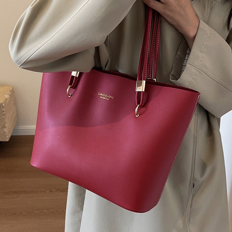 Red Bag Women'S High-End Sense Shoulder Large Capacity Wedding Bag Popular Tote Bag Wedding Bride Bag - Image 5