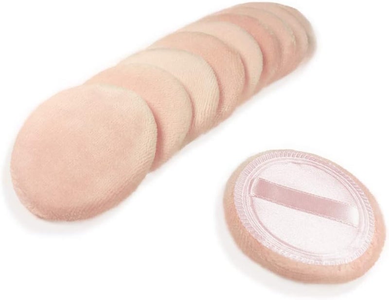 10pcs Powder Puff Cotton Cosmetic Powder Makeup Puffs Pads Makeup with Ribbon Face Powder Puffs for Loose and Foundation 236 inch Color1