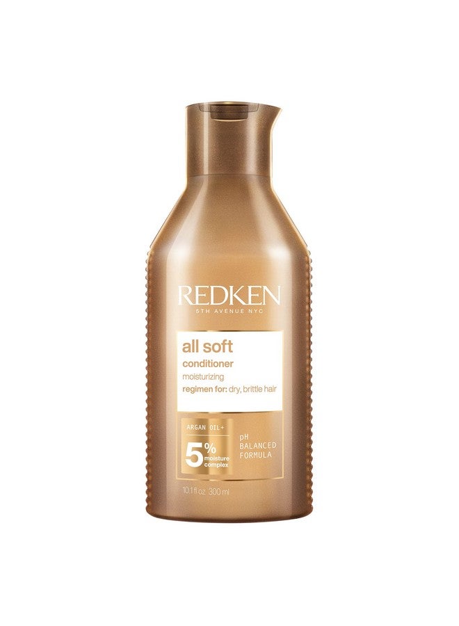 Redken All Soft Conditioner | For Dry, Brittle Hair | Moisturizes & Provides Intense Softness | With Argan Oil | 10.1 Fl Oz - Image 1