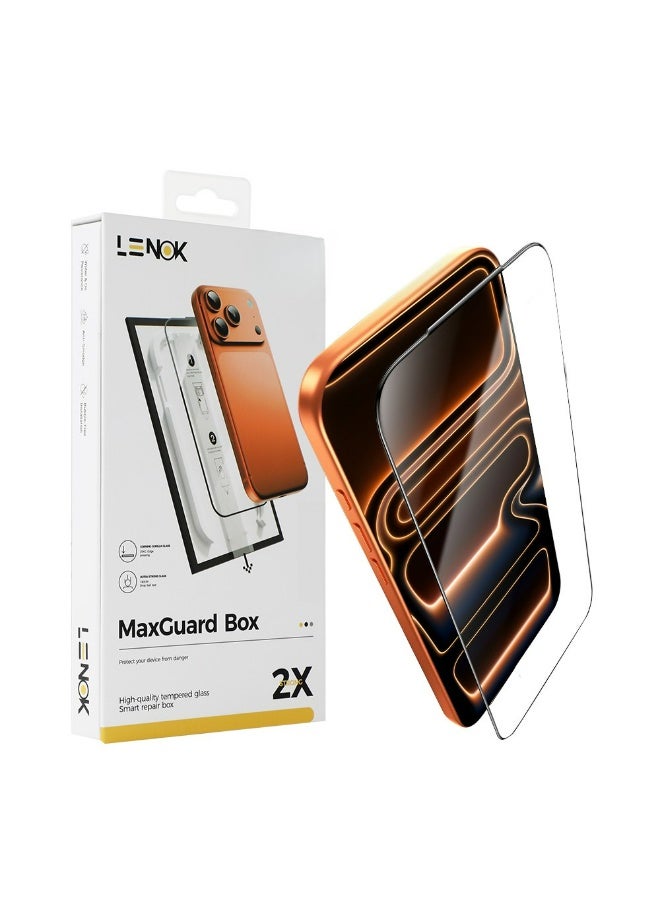 LENOK Screen Protector for iPhone 11 Pro Max, Tempered Glass, HD Clear, 2X Strong, Bubble-Free, Easy Installation Box, Shatter-Resistant, Dust-free (iPhone 11 Pro Max) - Image 1