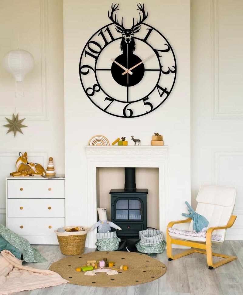 AVVIC MART Stylish Metal Analog Wall Clock for Living Room, Bedroom, Office, Kitchen, Home and Hall | Antique Fancy Big Size Modern Wall Watch for Home Decor (DA-180, 50CM) - Image 3
