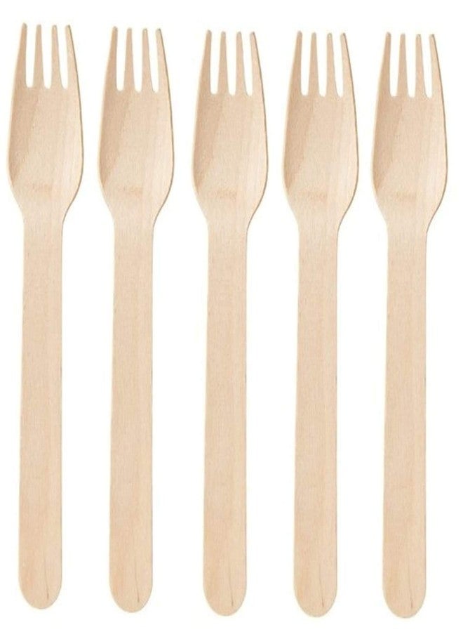Awadh Disposable Wooden Forks, Bio-degradable Disposable Wooden Forks Spoons, Lakdi ka Kata, Lakdi Forks - 14 cm - Pack of 100 - Image 4