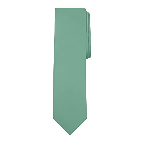 Jacob Alexander Men's Slim Width 2.75" Solid Color Tie - Seafoam - Image 1