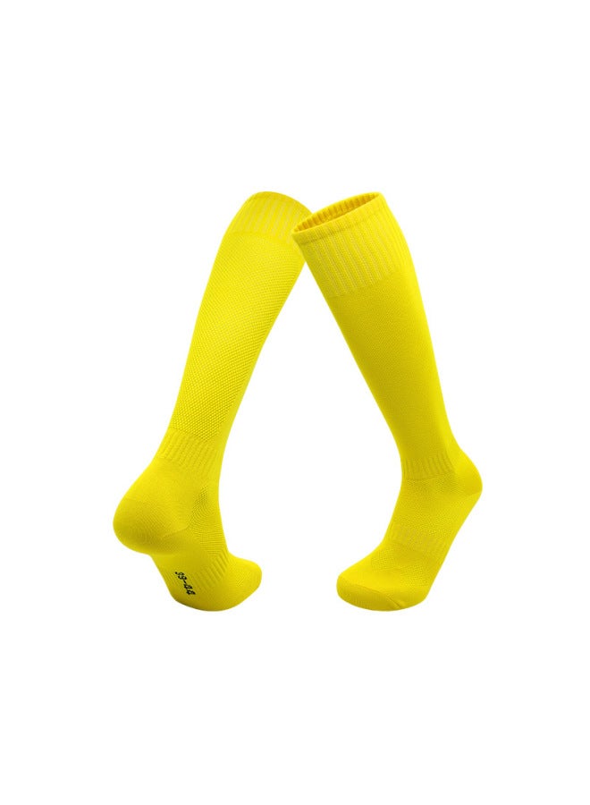 Autumn And Winter Thin Football Socks High Socks Solid Color Breathable Non-slip Sports Socks Long Socks For Adults And Children