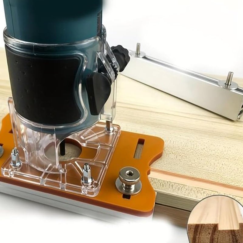 2 في 1 جهاز توجيه محمول قابل للتعديل لقطع الخشب لإصلاح حرف الفناء المنزلي - Image 4