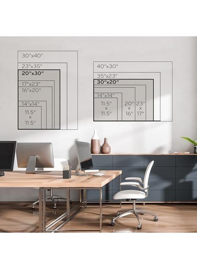U Brands - Magnetic Dry Erase Calendar Board 20 X 30 Inches White Wood Frame 2075U00 01 - Image 1