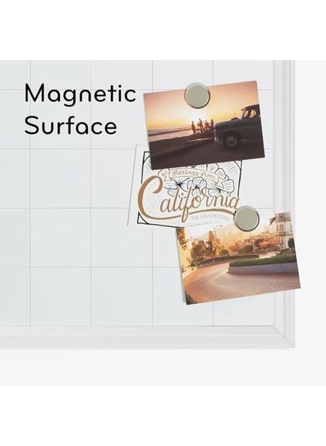 U Brands - Magnetic Dry Erase Calendar Board 20 X 30 Inches White Wood Frame 2075U00 01 - Image 1