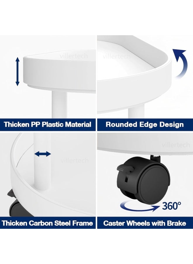 عام طاولة جانبية بعجلات، طاولة قهوة، طاولة جانبية متحركة للأريكة في غرفة المعيشة، طاولة جانبية لغرفة النوم، رف تخزين متعدد الأغراض - Image 5