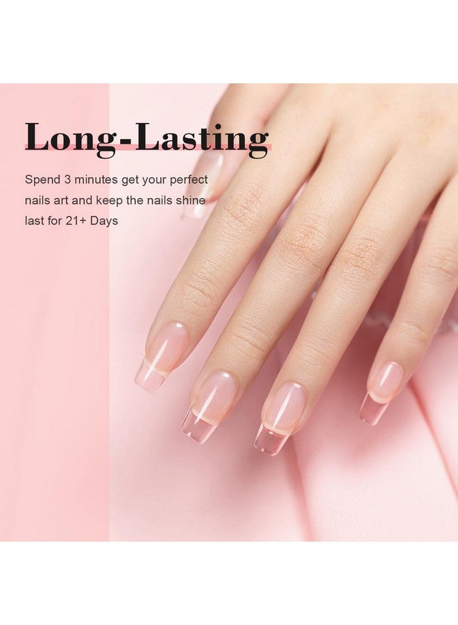 RARJSM Gel Nail Polish Clear Transparent Gel Builder for Nails Rubber Base Gel Hard Gel Nail Polish Sheer Brush on Extend Gel in a Bottle Soak Off UV LED Curing Requires 15ml Salon Home DIY Use - Image 4