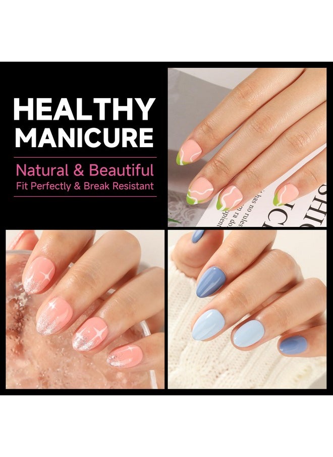 UNA GELLA - UNA GELLA Extra Short Almond Nail Tips 12 Sizes Short Almond Gel x Nail Tips 120Pcs Soft Gel Nail Tips Clear Full Cover Nail Tips Acrylic False Nails Press On Nails for Nail Extension DIY Salon - Image 1