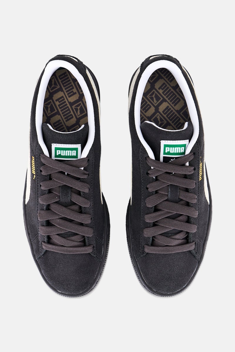 PUMA أحذية أطفال أولاد كلاسيكية من جلد السويد XXi مزودة بأربطة للخارج، رمادي غامق - Image 2