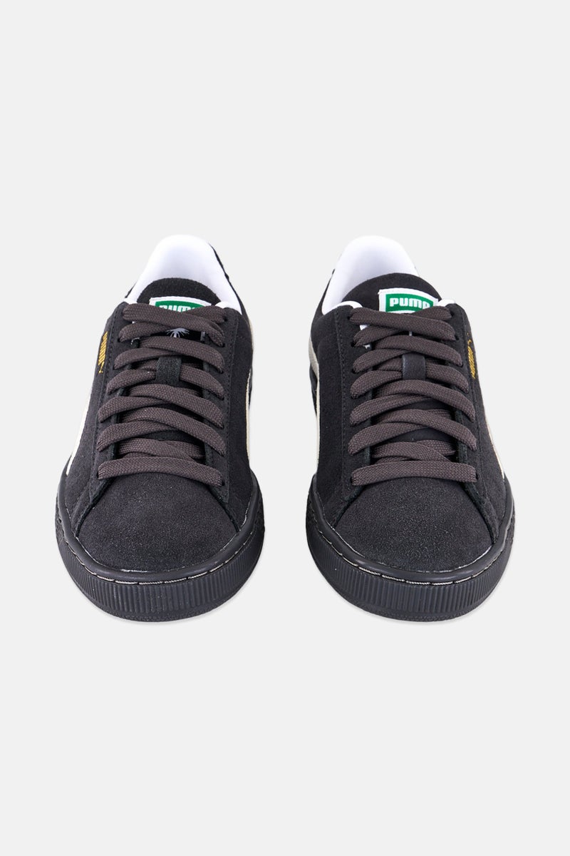 PUMA أحذية أطفال أولاد كلاسيكية من جلد السويد XXi مزودة بأربطة للخارج، رمادي غامق - Image 4